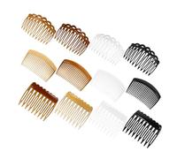 PENIKOKO 12pcs Vintage Hair Side Combs Lightweight Plastic Teeth Strong Hold Wavy Clips for Women Bun Chignon Updo Styling Bridal Veil Accessories