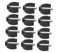 PENIKOKO 12pcs Walking Stick Accessories C Clamp Pin Locks Non Slip Crutch Holders for Indoor Outdoor Mobility Lightweight Folding Cane Clips Compatible with Tubes