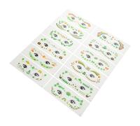 PENIKOKO 12sheets Shamrock Temporary Irish Face Stickers for St Patrick's Day Celebrations Festive and Fun