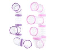 PENIKOKO 16pcs Hamster Tunnel Tubes Kit Diy Adventure Connections with Transparent Plates for Fun Play Expandable Hamster Cage Toys Pink Purple Color