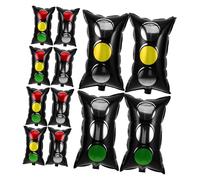PENIKOKO 16pcs Traffic Light Foil Balloons Red Green Yellow Reusable Race Car Birthday Party Decorations Construction Theme Photo Props and Transportation Party Favor
