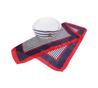 PENIKOKO 1Set Cosplay Captain Hat and Scarf Hat for Sailing Fancy Dress Parties Costume Accessory Eye Catching Decoration for Halloween Cosplay