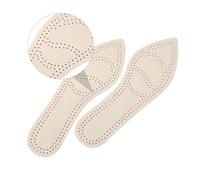PENIKOKO 2 Pairs Cow Leather Insoles for High Heels Anti-Sweat Breathable Soft Pointed Shoe Inserts with Non-Slip Glue Bottom Comfortable Pads for Ladies