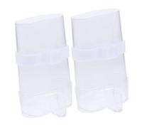 PENIKOKO 2 Sets Thickened Plastic Pet Bird Feeder and Water Dispenser Wear-resistant Automatic Watering Container for Wild Birds and Poultry Compact Creative Design for Daily Feeding