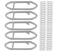 PENIKOKO 200pcs Stainless Steel Fishing Lure Clamp High Strength Snap Connector for Freshwater Saltwater Crankbait Popper Lures Quick Bait Change Tackle Accessory