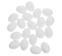 PENIKOKO 20pcs Fake Pigeon Eggs Solid Plastic Simulation Breeding Eggs 3.8x2.8cm for Racing Pigeons Bird Nesting and Laying Accessories