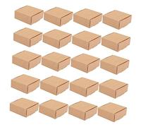 PENIKOKO 20pcs Kraft Paper Packing Boxes Small Soap Jewelry Candy Packaging Gift Boxes for Handmade Crafts and Shipping Without Tape