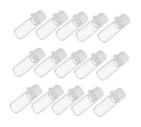 PENIKOKO 20pcs Mini Travel Lotion Bottles Transparent Glass Moisturizer Containers with Leakproof Plastic Caps Portable Skincare Serum Dispensers for Travel Essentials
