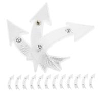 PENIKOKO 20pcs Professional Bike Wheel Reflectors White Reflective Signs High Visibility Safety Warning for Night Riding Fit for Mountain and Road Bikes