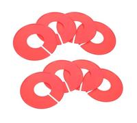 PENIKOKO 20pcs Red Clothing Rings Dividers for Closet Reusable Round Plastic Wardrobe Separators for Hanging Clothes Stable Circular Design for Easy Sorting and Fit