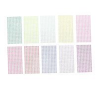 PENIKOKO 20pcs Self-adhesive Rhinestone Stickers Round Acrylic Gems for Face Hair Nail Craft Decoration Holographic Jewel Stickers for Scrapbooking