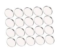 PENIKOKO 20pcs Stainless Steel Eyeshadow Pallet Empty round Metal Eye Shadow Box Convenient and Safe to Use White Storage Tray for Dressing Tables and Home Daily Use