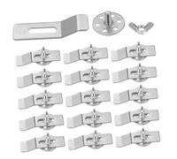 PENIKOKO 20pcs Stainless Steel Undermount Sink Brackets Heavy-Duty Water-Resistant Basin Support Clamps for Kitchen and Bathroom Easy Installation Under Mount Sink Clips Kit