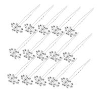 PENIKOKO 20pcs Wedding Hairpin Elegant Crystal - Embellished Hairpins Wedding Clips Breath Hair Pin Hair Stick Pin Chinese Ancient-style Headwear Resin White