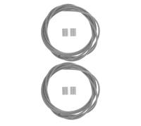 PENIKOKO 2pcs 3mm Sturdy Plastic Coated Steel Wire Basketball Net Threading Rope Replacement for Outdoor Basketball Hoop Nets Stringing Cable Suitable for School and Community Courts