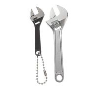 PENIKOKO 2Pcs Adjustable Mini Ratchet Wrench with Extra Wide Jaw Lightweight Multipurpose Spanner for Repair and Woodworking Ergonomic Handle Fits Various Hand Random Color