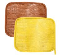 PENIKOKO 2pcs African Exfoliating Bath Net Sponge Dual-layer Nylon Washcloth for Body Scrubbing and Dead Skin Removal Suitable for Men and Women Shower Cleaning Random Color