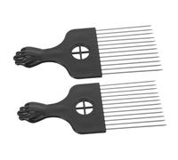 PENIKOKO 2pcs Afro Pick Combs for Curly Hair Styling Wide Tooth Hair Pick Non-breaking Combs for Men and Women for Salon and Home Use