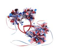 PENIKOKO 2pcs American Flag Headbands for Independence Day Celebrations Patriotic Hair Accessories for Women and Boys and Girls for July Parties and Memorial Day Events