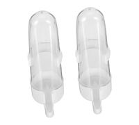 PENIKOKO 2pcs Automatic Bird Waterer and Feeder for Parrots Parakeets and Pigeons Plastic Cage Water Bottle Dispenser with Easy-clean Design Healthy Drinking Habits