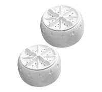 PENIKOKO 2pcs Automatic Washing Machine Portable Table Top Washer White Plastic with Powerful Cleaning Versatile Applications Compact Design for Apartment Laundry
