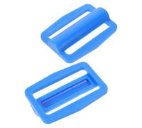PENIKOKO 2pcs Blue Plastic Tri-glide Slide Buckles Strap Adjuster Webbing Keeper Retainer for Diving Weight Belts Scuba Equipment Travel Use
