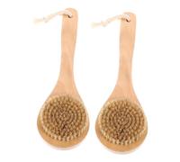 PENIKOKO 2pcs Boar Bristle Bath Brush Exfoliating Body Scrubber for Gentle Skin Cleansing Compact and Lightweight Design for Improved Skin Health and Easy Maneuvering Shower