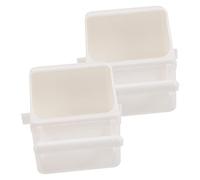 PENIKOKO 2pcs Cage Feeder Spring Door Hanging Water Cup and Food Bowl Bird Cage Accessory for Parrots Sturdy Pet Feeding Tool for Indoor and Outdoor Use