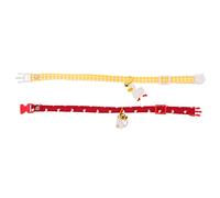 PENIKOKO 2Pcs Cat Collar with Bell Cute Kitten Neck Accessories for Daily Wear and Parties Soft Comfortable Decorative Pendant for Cats and Pets