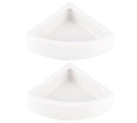 PENIKOKO 2pcs Ceramic Reptile Feeding Bowls Set, Escape-proof Lizard Food and Water Dish with Stable Desktop Standing, Triangle Shape for Safe Feeding in Terrarium