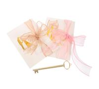 PENIKOKO 2pcs Delicate Vow Speech Cards Creative Wedding Vow Books with Ribbon for Banquets and Romantic Occasions Adds Charm to Your Wedding Decor Random Color