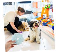 PENIKOKO 2pcs Donut Shaped Plush Dog Chew Interactive Pet for Puppies and Cats Durable Molar Plush Biting Pink and Blue Fun Fruit Animal