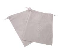 PENIKOKO 2Pcs Drawstring Hair Dryer Storage Bags with Thickened Fleece Grey Hair Tools Organizer Pouches for Travel and Accessories