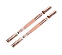 PENIKOKO 2PCS Dual-ended Silicone Lip Brush with Protective Caps Retractable Adjustable Applicator for Lipstick Concealer Nail Art Travel-friendly Lightweight Makeup Tool