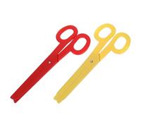 PENIKOKO 2Pcs Giant Clown Scissors Prop Plastic Safety Scissors for Red and Yellow Pretend Play Shears Party Photo Booth Decoration