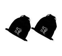 PENIKOKO 2pcs Hair Dryer Storage Bag Drawstring Travel Pouch for Hair Styling Tools Versatile Black Design for Hotels and Home Organization