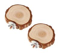 PENIKOKO 2Pcs Hamster and Guinea Pig Standing Platforms Durable Parrot Perch Platforms for Bird Cages Natural Material Pet Jumping Boards to Enhance Cage Environment and Stimulate Curiosity