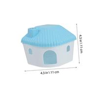 PENIKOKO 2pcs Hamster Small House and Hideout Hut Set, Blue and Pink Mini Pet Hideaway for Hamsters and Guinea Pigs, Portable Resting Cottage for Small Rodents