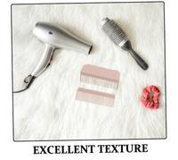 PENIKOKO 2pcs Heat Resistant Carbon Fiber Press Comb Attachment for Hair Straightener Clip Styling Tool for Detangling and Smooth Flat Ironing Salon Accessory in Skin White Brown