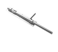 PENIKOKO 2pcs Heavy Duty Stainless Steel Slide Bolt Lock Extended Door Latch for Shed Gate Welded Iron Doors Durable Thickened Metal Slide Lock with Smooth Surface Reversible Installation