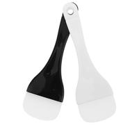 PENIKOKO 2pcs Large Silicone Facial Mask Brush Applicator Set, Soft Multi-functional Silicone Brush for Face and Body, Black and White Spa Skincare Tools for DIY Clay, Mud, and Lotion