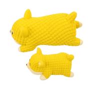 PENIKOKO 2pcs Latex Squeaky Dog Toys Sturdy Chew Teething Toys for Puppies Small and Medium Dogs Interactive Sound for Playtime and Dental Health