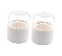 PENIKOKO 2pcs Makeup Egg Holder Case for Travel Beauty Sponge Storage Container White Makeup Puff Organizer to Protect and Neatly Store Cosmetic Sponges for Women