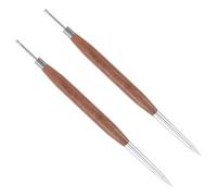 PENIKOKO 2pcs Manicure Tools Nail Polish Nail Tools Art Pens Powder Applicator Brush DIY Pen Dotting Drawing Drawing Liner Light Brown Silicone