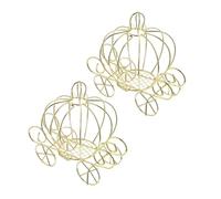 PENIKOKO 2pcs Metal Pumpkin Carriage Candy Boxes Halloween Themed Candy Wrapping Boxes for Wedding Party Decorations and Treat Storage