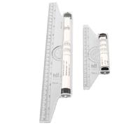 PENIKOKO 2pcs Multi-purpose Parallel Drawing Ruler for Accurate Angle Measurement and Rolling Scale Lightweight Plastic Measuring Roller for Technical Drawings Charts Circles and Graphs