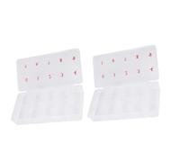 PENIKOKO 2pcs Nail Accessories Organizer Box with Transparent Lid Large Capacity Nail Art Storage with Divided Compartments Portable Plastic Holder