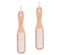 PENIKOKO 2Pcs Nail Brushes with Pumice Stone for Manicure and Pedicure Single Sided Nail Cleaning Scrubber with Sturdy Bristles White Spa Cleaning Tool for Removing Dirt and Filing Residue