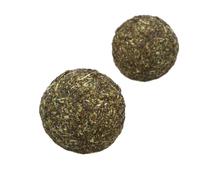 PENIKOKO 2pcs Natural Catnip Cat Balls Made Mint Material to Stimulate Natural Instincts and Prevent Scratching Furniture, Interactive Chew for Indoor Cats and Kittens