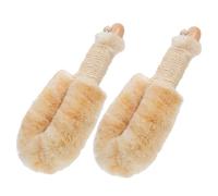 PENIKOKO 2pcs Natural Sisal Bath Brush Large Exfoliating Shower Body Scrubber for Deep Cleaning in Bathroom